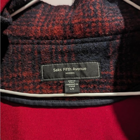 Saks 5th avenue large plaid fall jacket (fits like a medium) - Picture 3 of 4